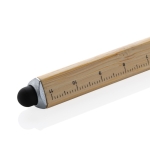 Triangular bamboo pencil with stylus tip and infinite ink brown colour
