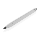 Recycled aluminium pencil with stylus tip and infinite ink white colour