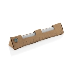 Recycled aluminium pencil with stylus tip and infinite ink white colour