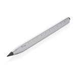 Recycled aluminium pencil with stylus tip and infinite ink silver colour