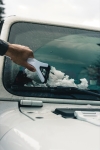 3-in-1 ice scraper in recycled plastic with multiple functions white colour