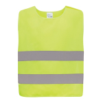 Kids' reflective vest with safety logo, RPET, size S yellow colour