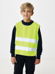 Kids' reflective vest with safety logo, RPET, size S yellow colour