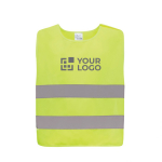 Kids' reflective vest with safety logo, RPET, size S yellow colour