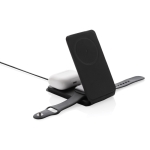 3-in-1 foldable wireless charger with vertical magnetic stand black colour