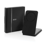 3-in-1 foldable wireless charger with vertical magnetic stand black colour