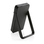 Recycled plastic power bank with solar panel, 10,000 mAh black colour