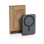 Wireless power bank with magnet and energy indicator, 5,000 mAh black colour