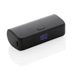 Pocket power bank for multiple devices, 5,000 mAh black colour