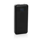 Power bank with built-in type-C and iOS cables, 20,000 mAh black colour