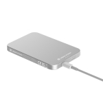 Magnetic power bank with ultra-fast charging, 5,000 mAh silver colour