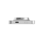 2-in-1 power bank with magnet and watch charger, 5,000 mAh silver colour