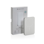2-in-1 power bank with magnet and watch charger, 5,000 mAh silver colour