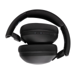 Foldable headphones with noise cancellation and soft cushions black colour