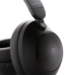 Foldable headphones with noise cancellation and soft cushions black colour