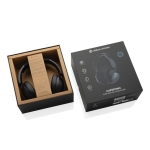 Foldable headphones with noise cancellation and soft cushions black colour