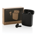 Wireless headphones with solar charging and BT 5.3 black colour