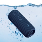 Waterproof wireless speaker with dual subwoofers, 30 W black colour