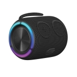 Waterproof wireless speaker with dual subwoofers, 16 W black colour