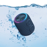 Waterproof wireless speaker with dual subwoofers, 16 W black colour