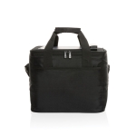 RPET cooler bag with solar panel, holds up to 24 cans black colour