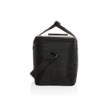 RPET cooler bag with solar panel, holds up to 24 cans black colour