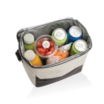 RPET cooler bag with front pocket, holds up to 12 cans off white colour