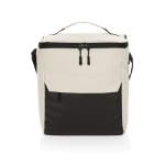 RPET cooler bag with front pocket, holds up to 12 cans off white colour