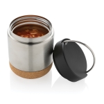 Leakproof recycled stainless steel thermal lunchbox, 400 ml silver colour