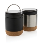 Leakproof recycled stainless steel thermal lunchbox, 400 ml silver colour