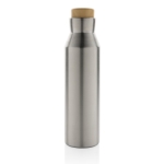 Recycled stainless steel thermal bottle with leakproof lid, 650 ml silver colour