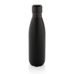Recycled stainless steel bottle for cold drinks, 500 ml black colour