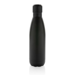 Recycled stainless steel bottle for cold drinks, 500 ml black colour