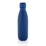 Recycled stainless steel bottle for cold drinks, 500 ml blue colour