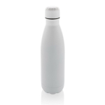 Recycled stainless steel bottle for cold drinks, 500 ml white colour