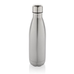 Recycled stainless steel bottle for cold drinks, 500 ml silver colour