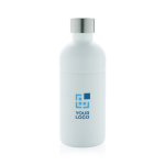 Leakproof recycled stainless steel bottle, 800 ml white colour printing view