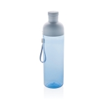 RPET bottle with detachable lid and carry handle, 600 ml blue colour