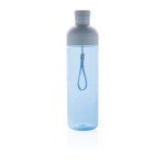 RPET bottle with detachable lid and carry handle, 600 ml blue colour third view