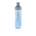 RPET bottle with detachable lid and carry handle, 600 ml blue colour fourth view