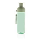 RPET bottle with detachable lid and carry handle, 600 ml green colour