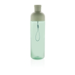 RPET bottle with detachable lid and carry handle, 600 ml green colour