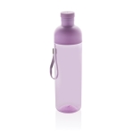 RPET bottle with detachable lid and carry handle, 600 ml violet colour
