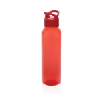 RPET gym bottle with screw cap, 650 ml red colour