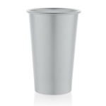Single-wall cup in recycled aluminium for drinks, 450 ml silver colour