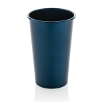 Single-wall cup in recycled aluminium for drinks, 450 ml navy-blue colour