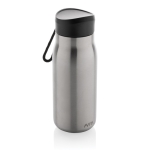 Mini bottle with leakproof cap and carry handle, 150 ml silver colour