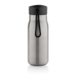 Mini bottle with leakproof cap and carry handle, 150 ml silver colour