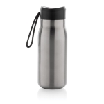 Mini bottle with leakproof cap and carry handle, 150 ml silver colour