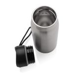 Mini bottle with leakproof cap and carry handle, 150 ml silver colour